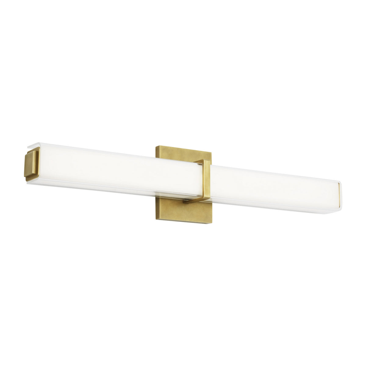 Milan LED Bath in Natural Brass