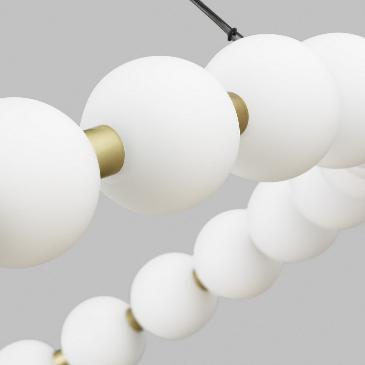 Orbet LED Chandelier in Natural Brass