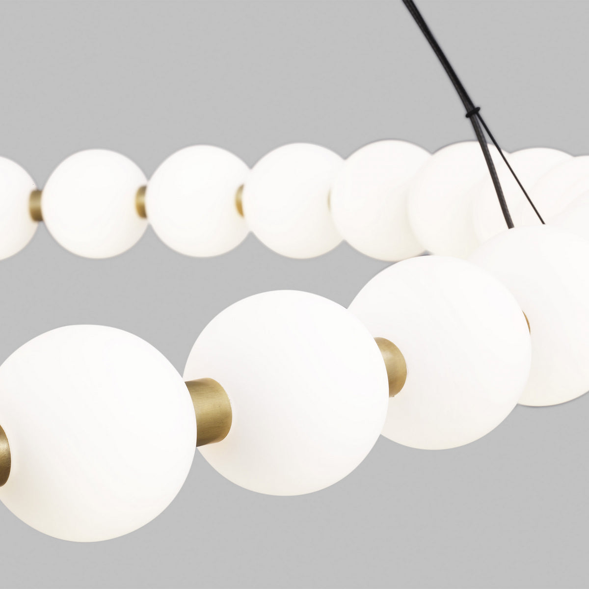 Orbet LED Chandelier in Natural Brass