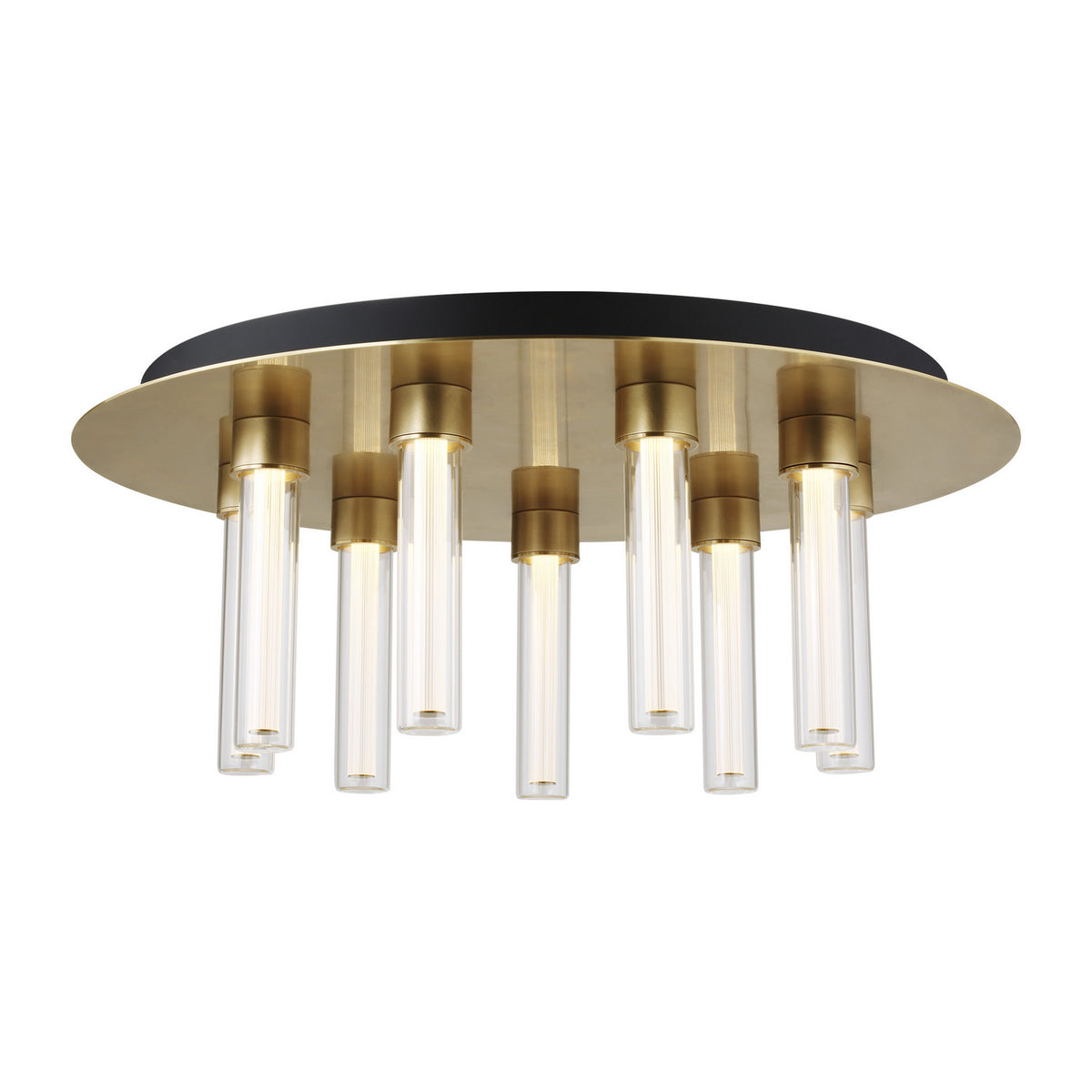 Kola LED Flush Mount in Natural Brass