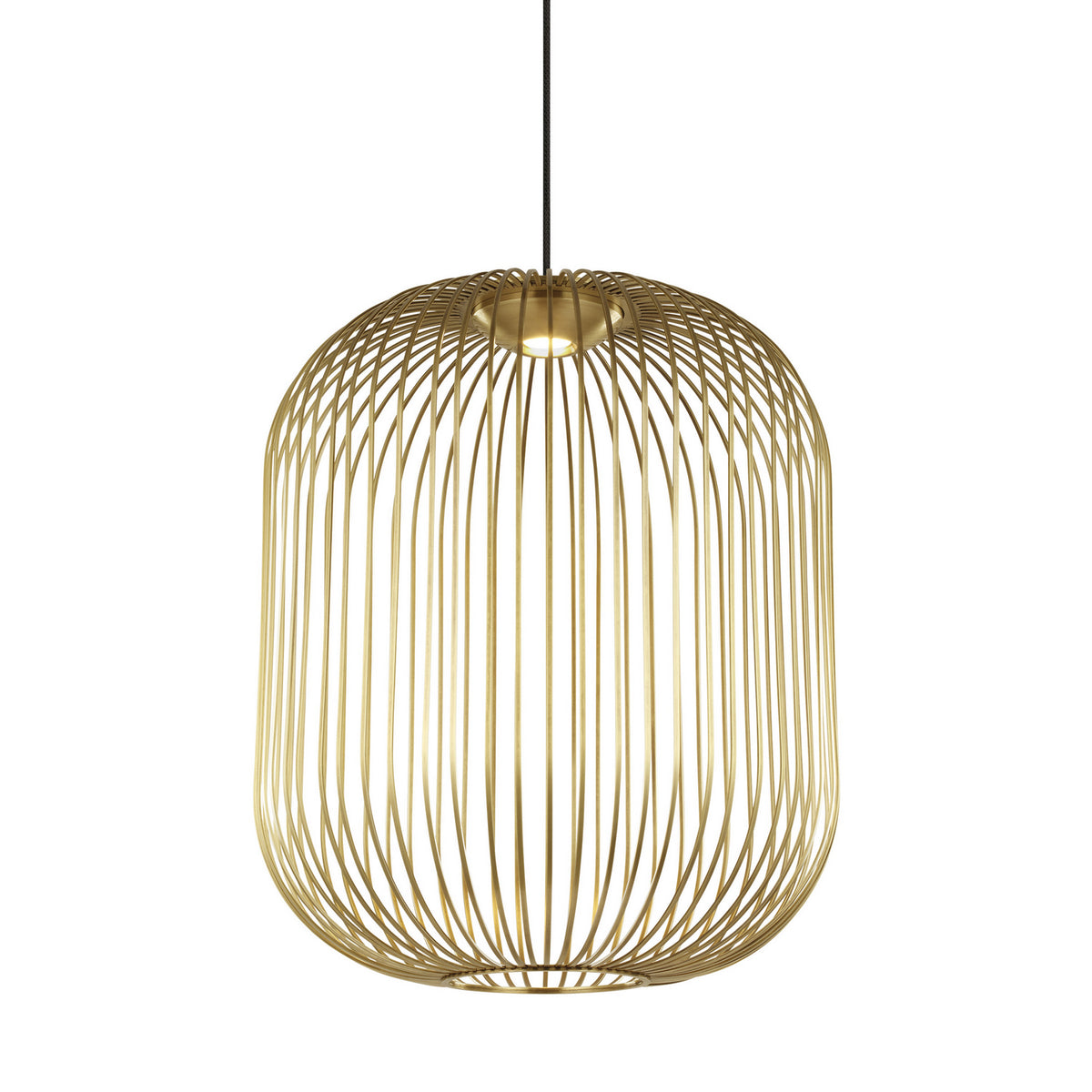 Kai LED Pendant in Plated Brass