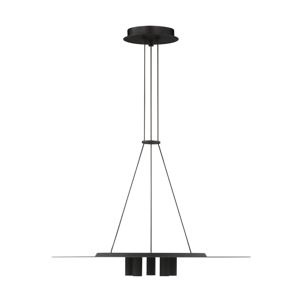Ponte LED Pendant in Nightshade Black