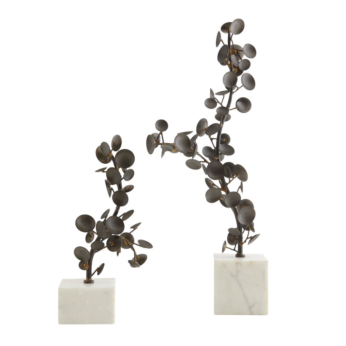 Labrynths Sculptures, Set of 2 in Bronze