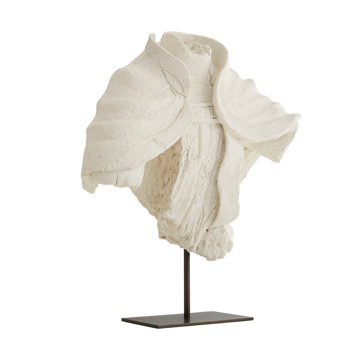 Livio Sculpture in Matte White Plaster