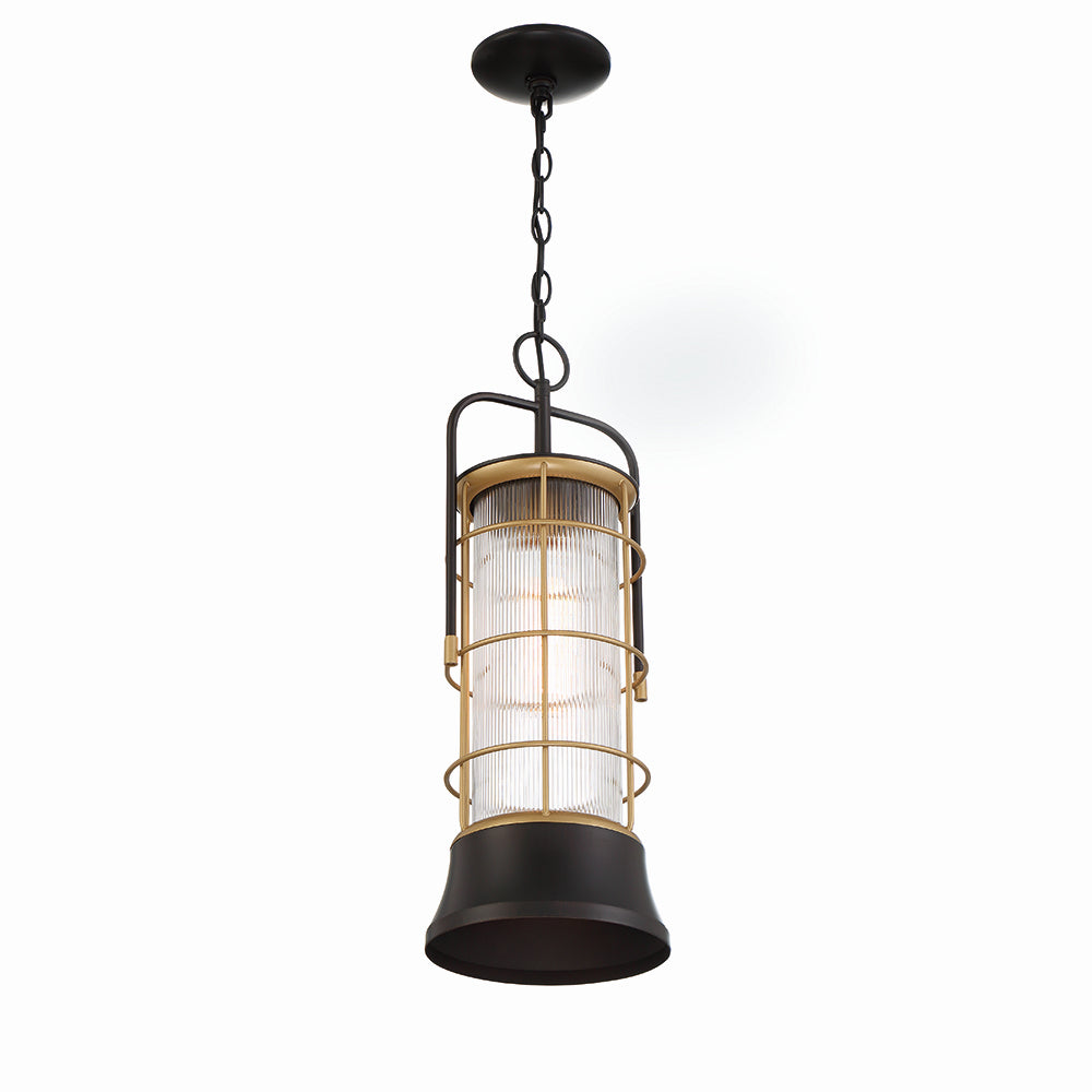Rivamar One Light Pendant in Gold-Black Mix