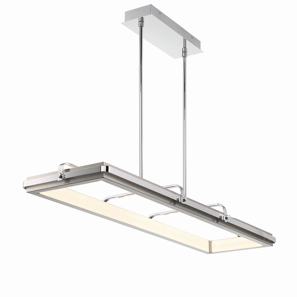 Annilo LED Linear Chandelier in Chrome