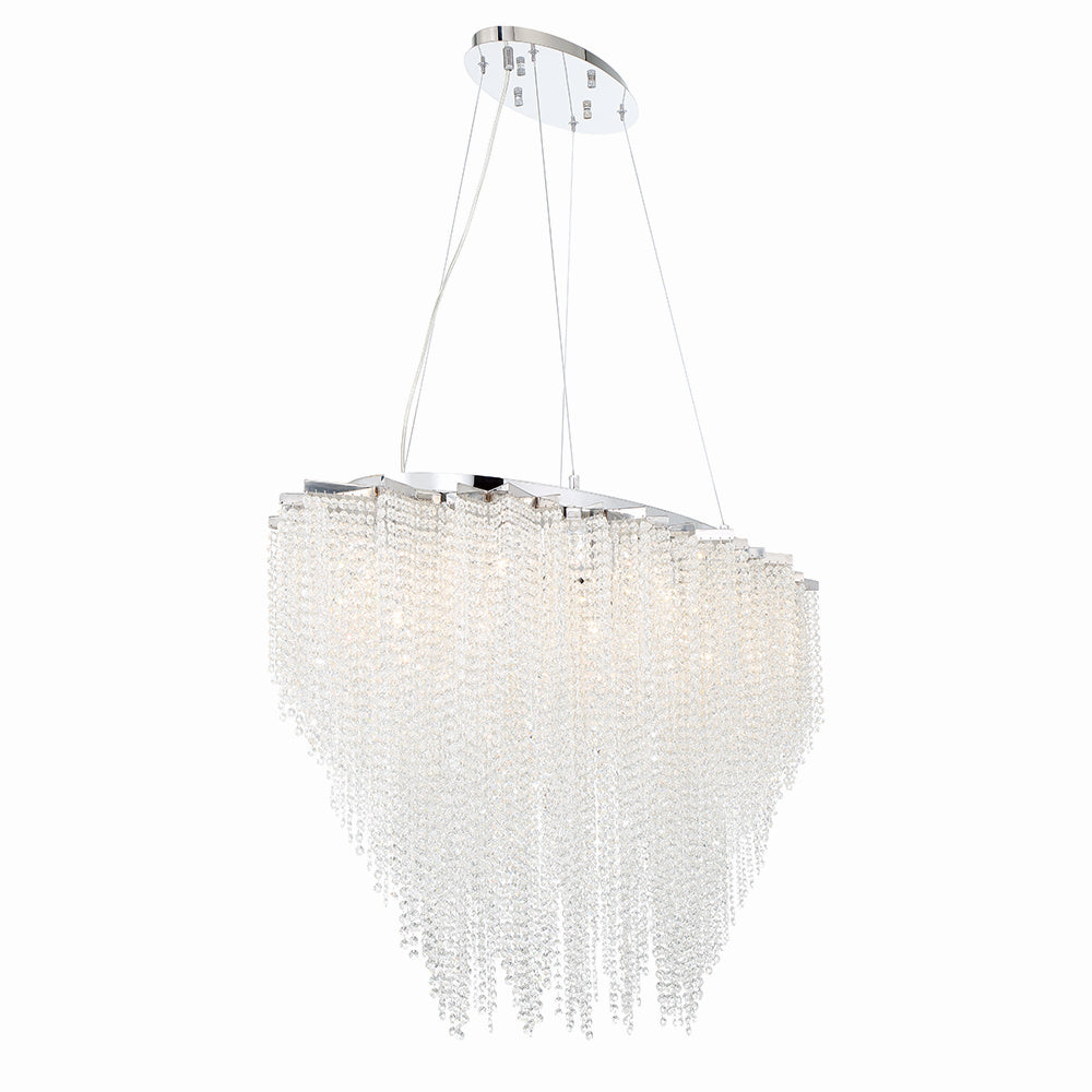 Cohen Nine Light Chandelier in Chrome