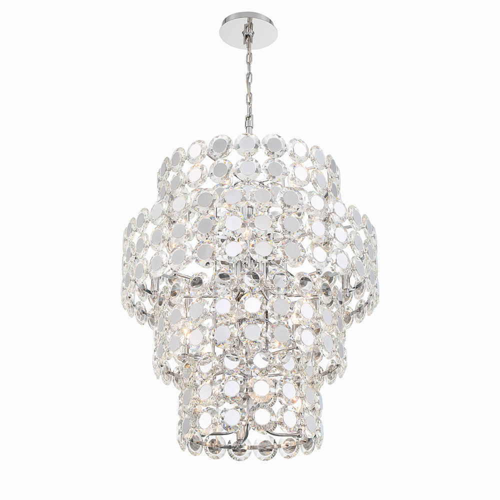 Perrene 24 Light Chandelier in Chrome