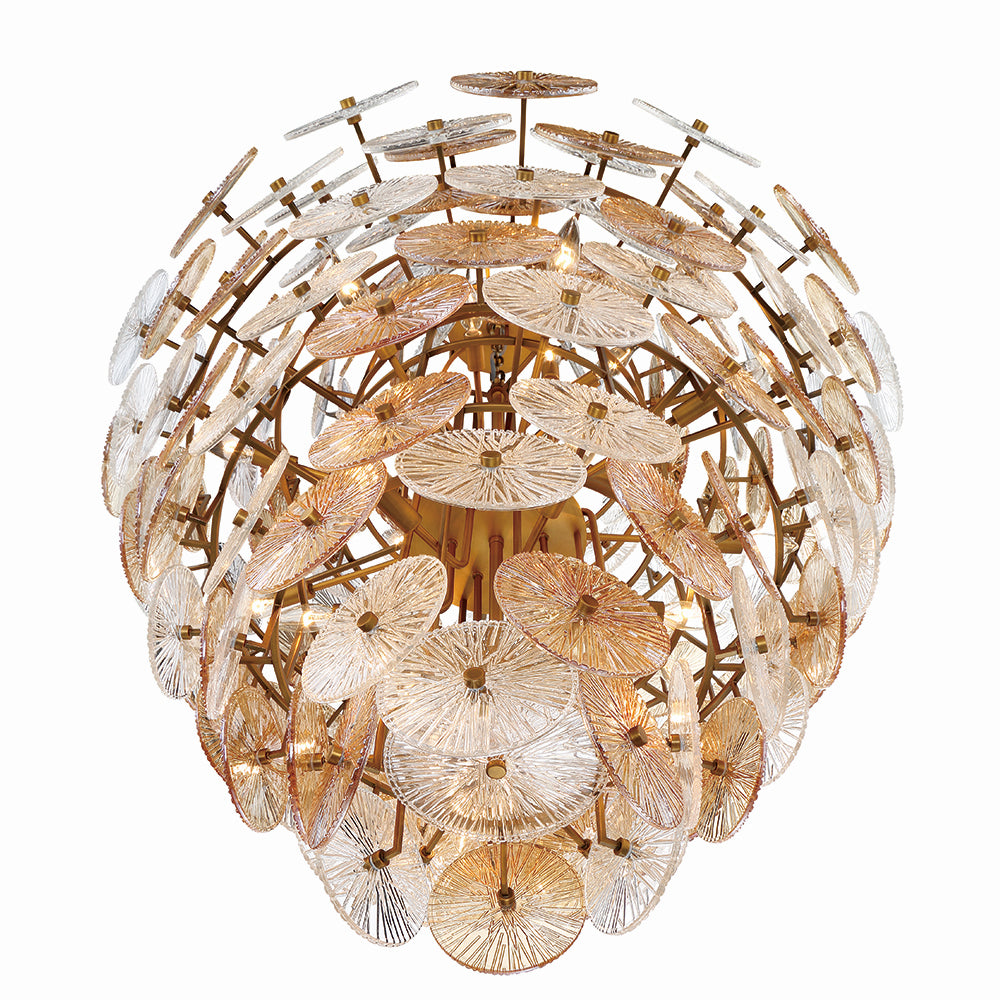 Sue-Anne 27 Light Chandelier in Matte Gold