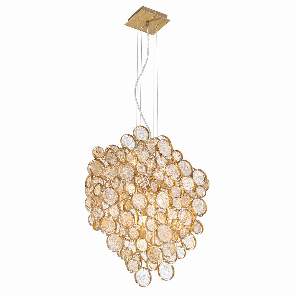 Trento Seven Light Chandelier in Gold