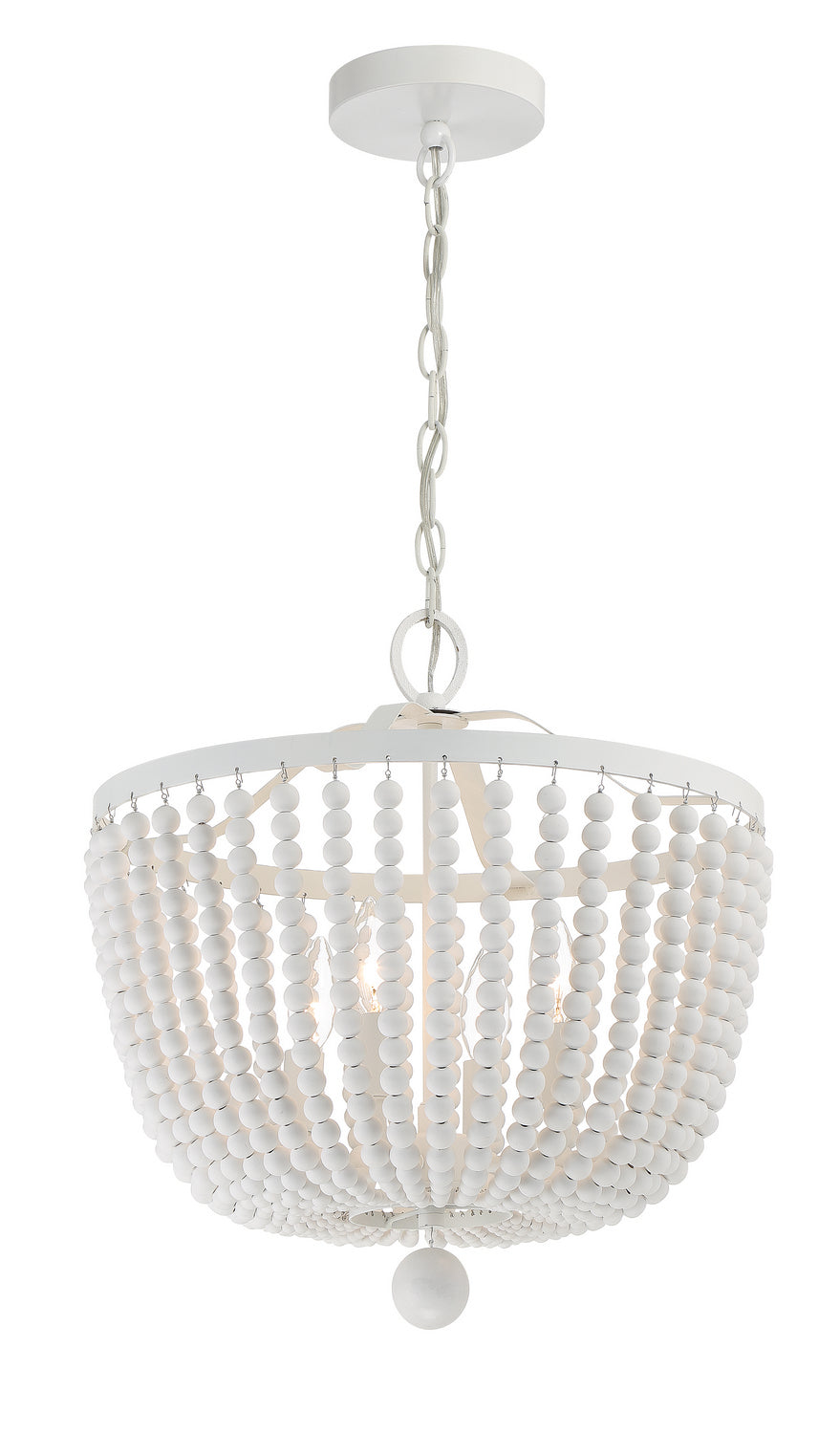 Rylee Four Light Chandelier in Matte White