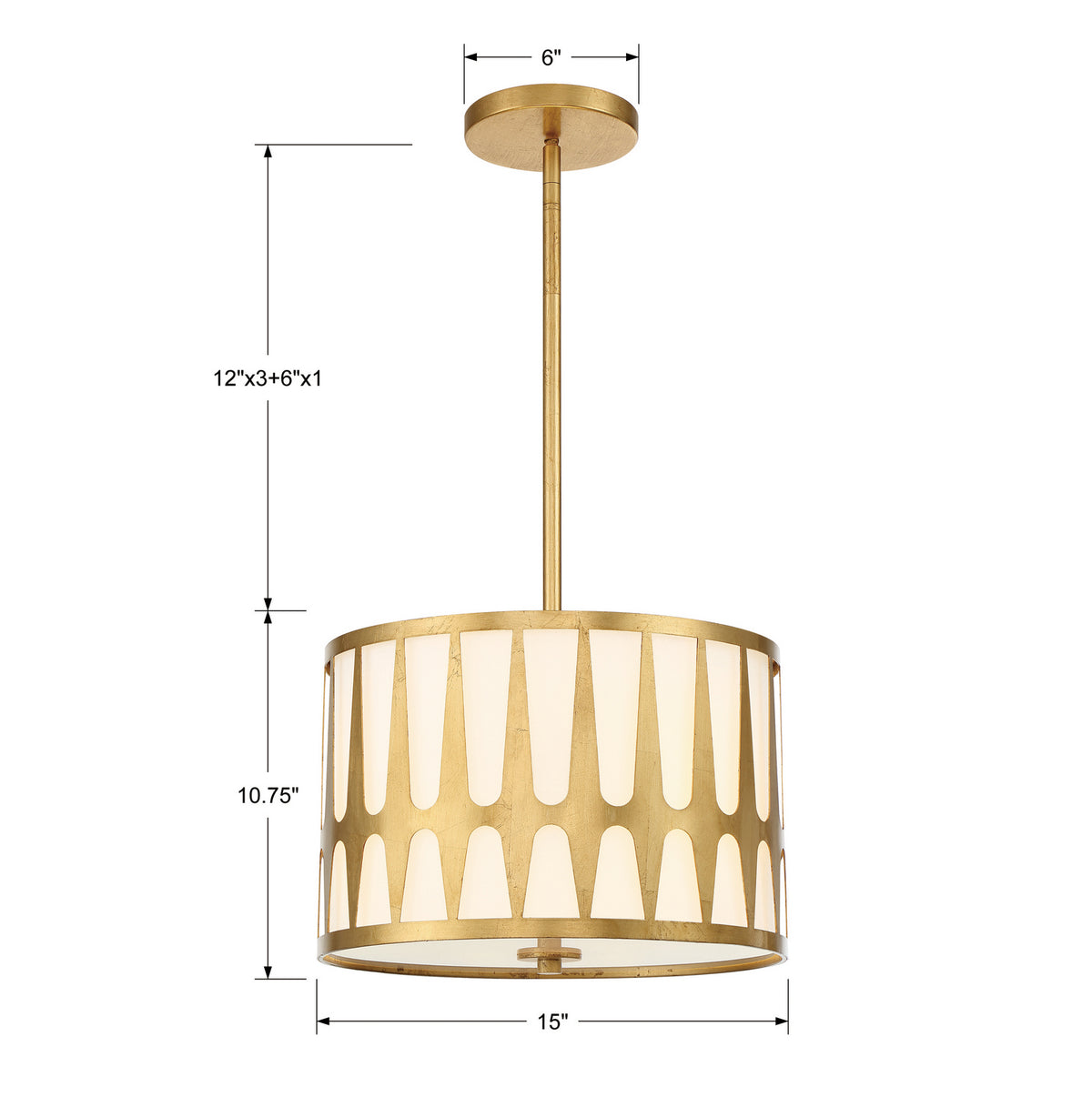 Royston Three Light Pendant