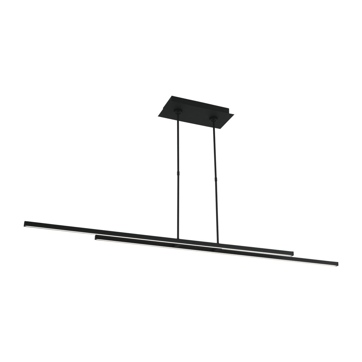 Stagger LED Linear Suspension in Nightshade Black