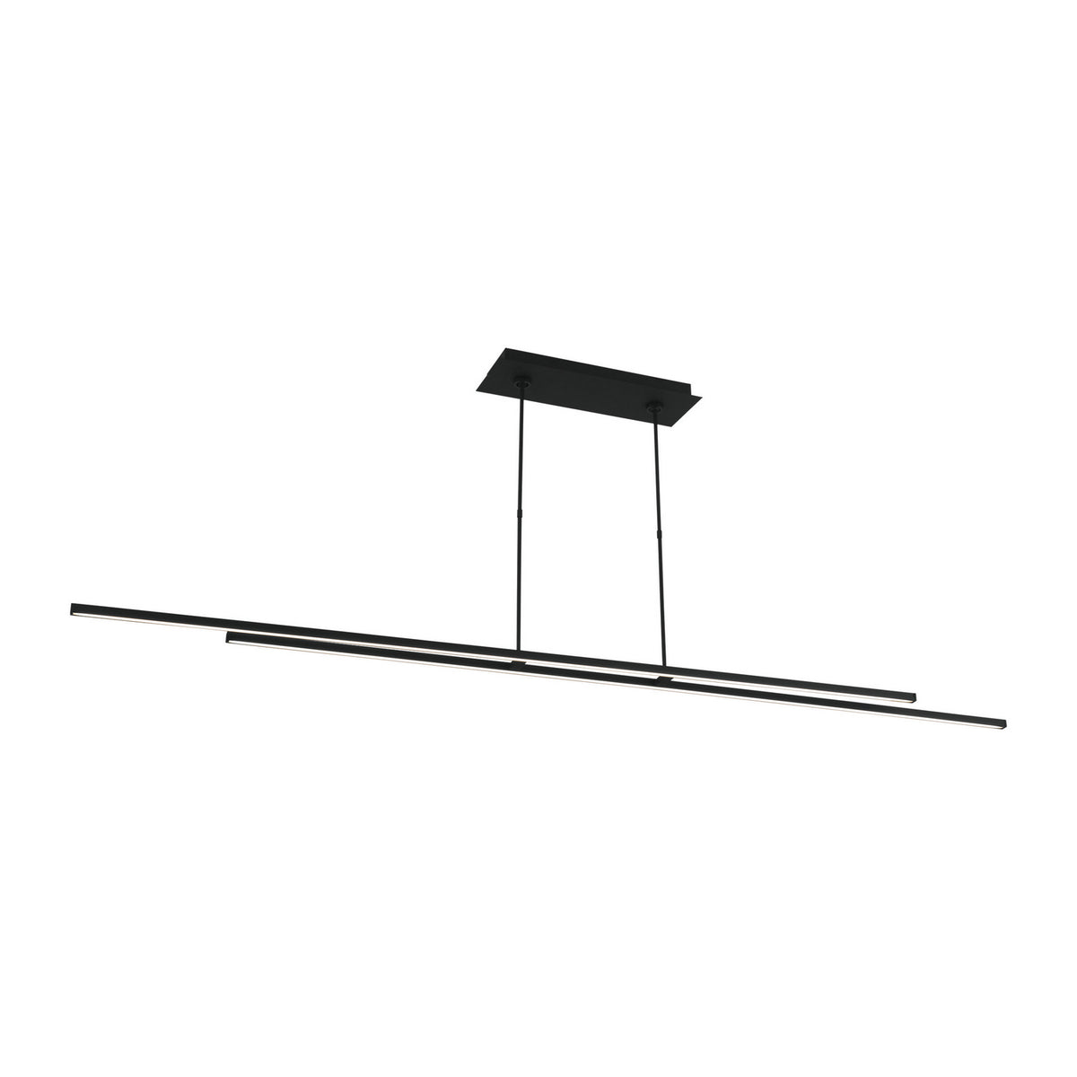 Stagger LED Linear Suspension in Nightshade Black