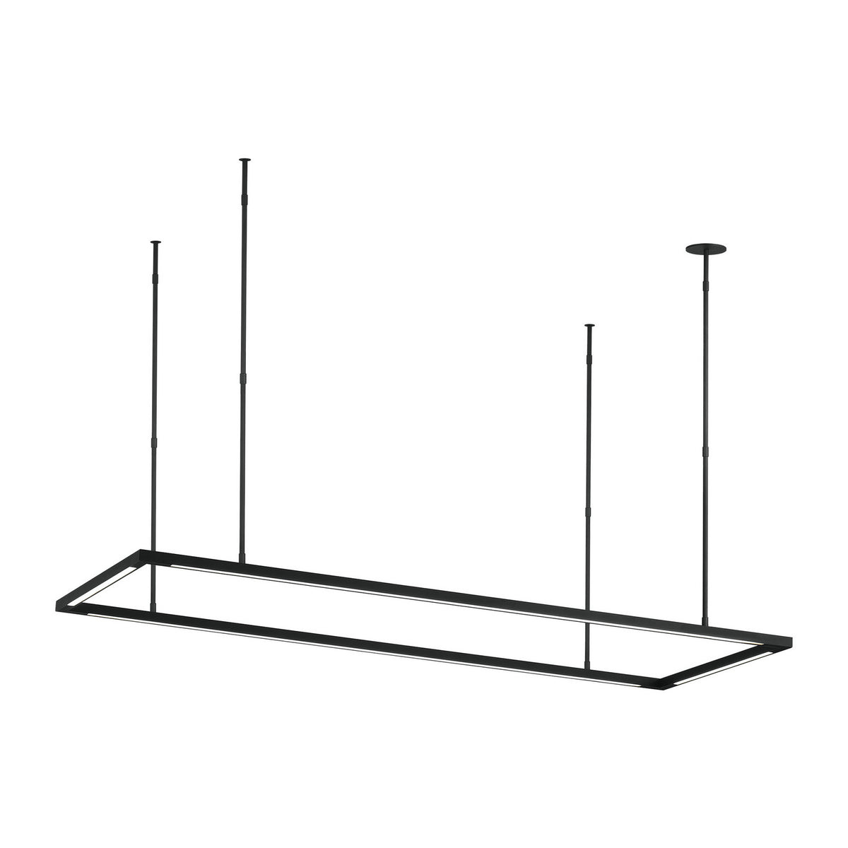Stagger LED Linear Suspension in Nightshade Black