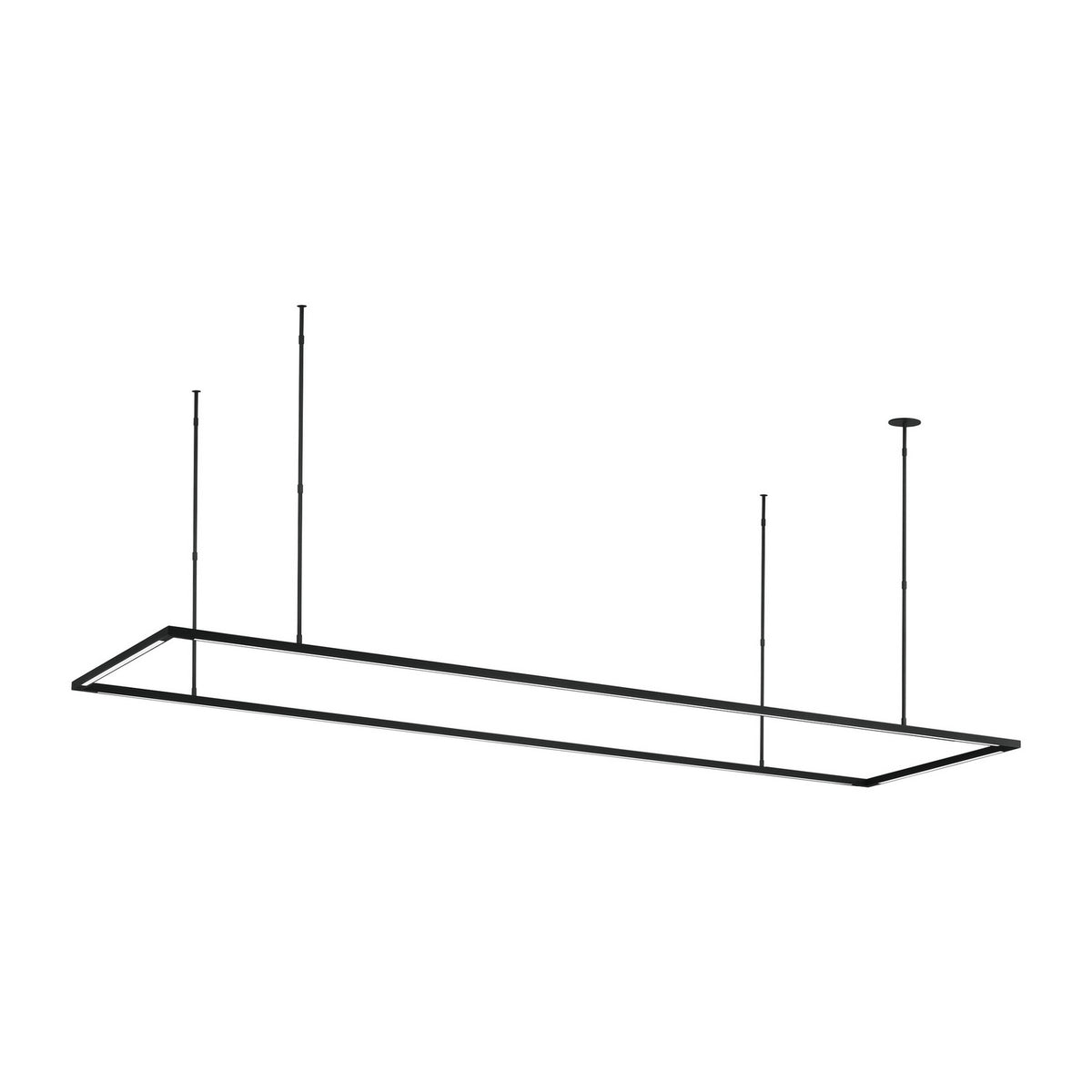 Stagger LED Linear Suspension in Nightshade Black