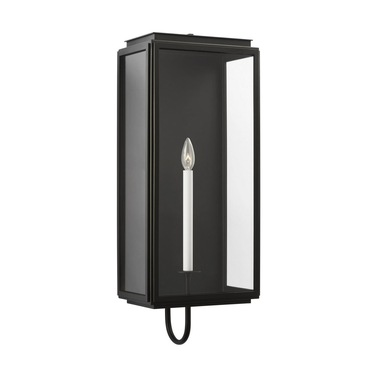 Edgar One Light Wall Lantern in Textured Black