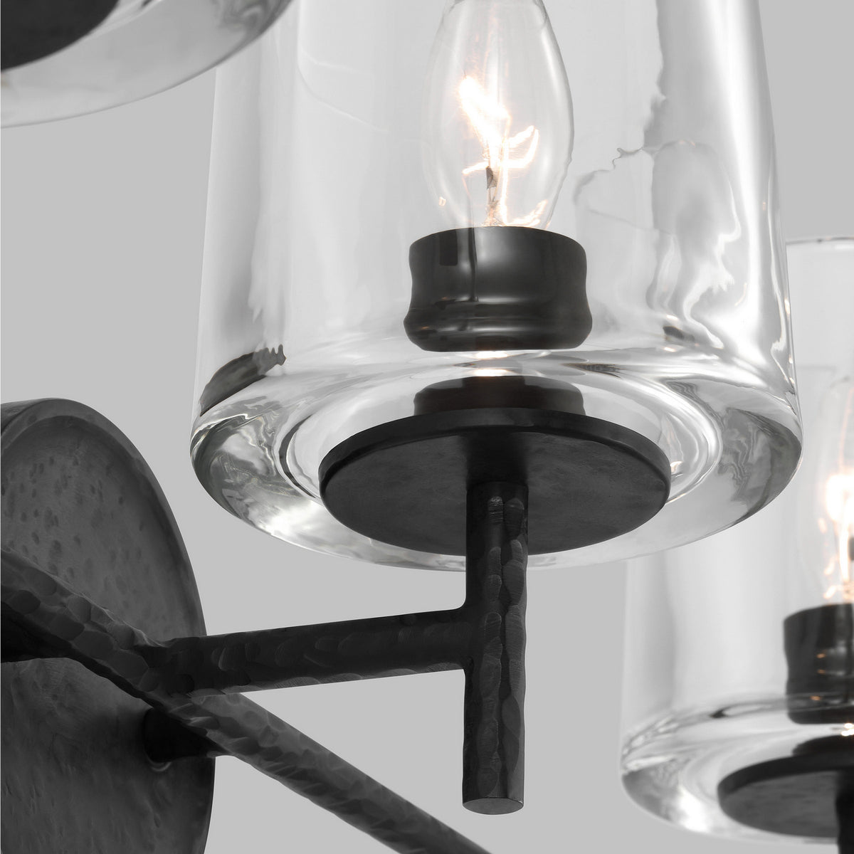 Marietta Three Light Vanity in Aged Iron