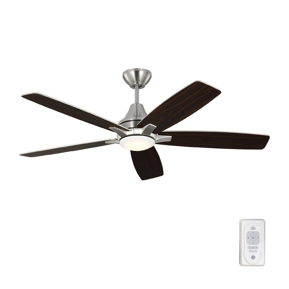 Lowden 52" Ceiling Fan in Brushed Steel