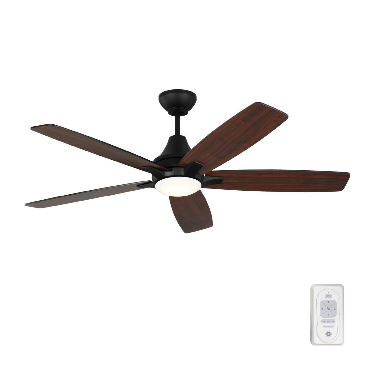 Lowden 52" Ceiling Fan in Midnight Black