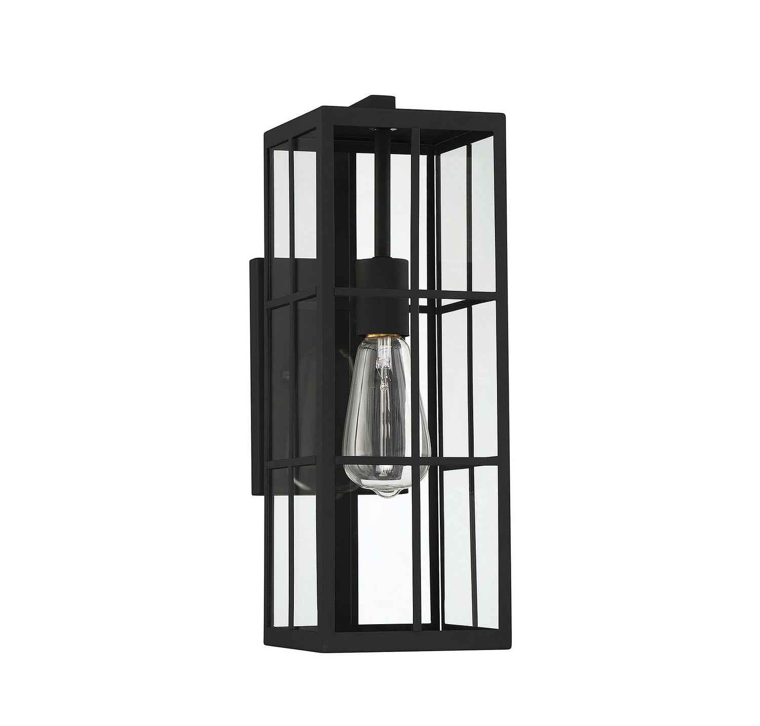 Ericson One Light Outdoor Wall Lantern in Matte Black