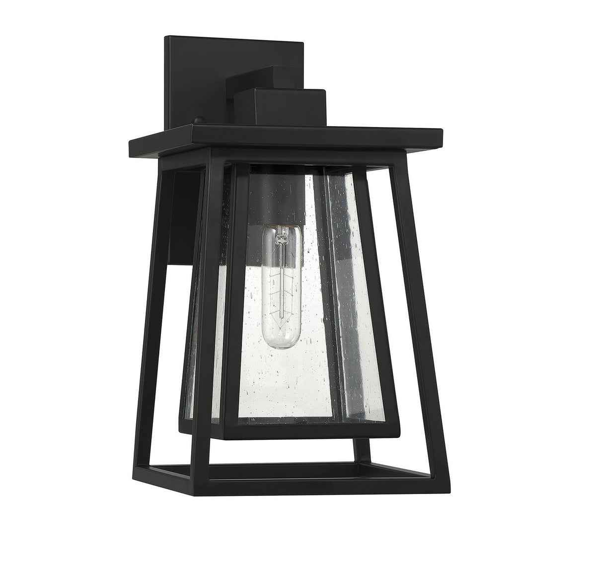 Denver One Light Outdoor Wall Lantern in Matte Black