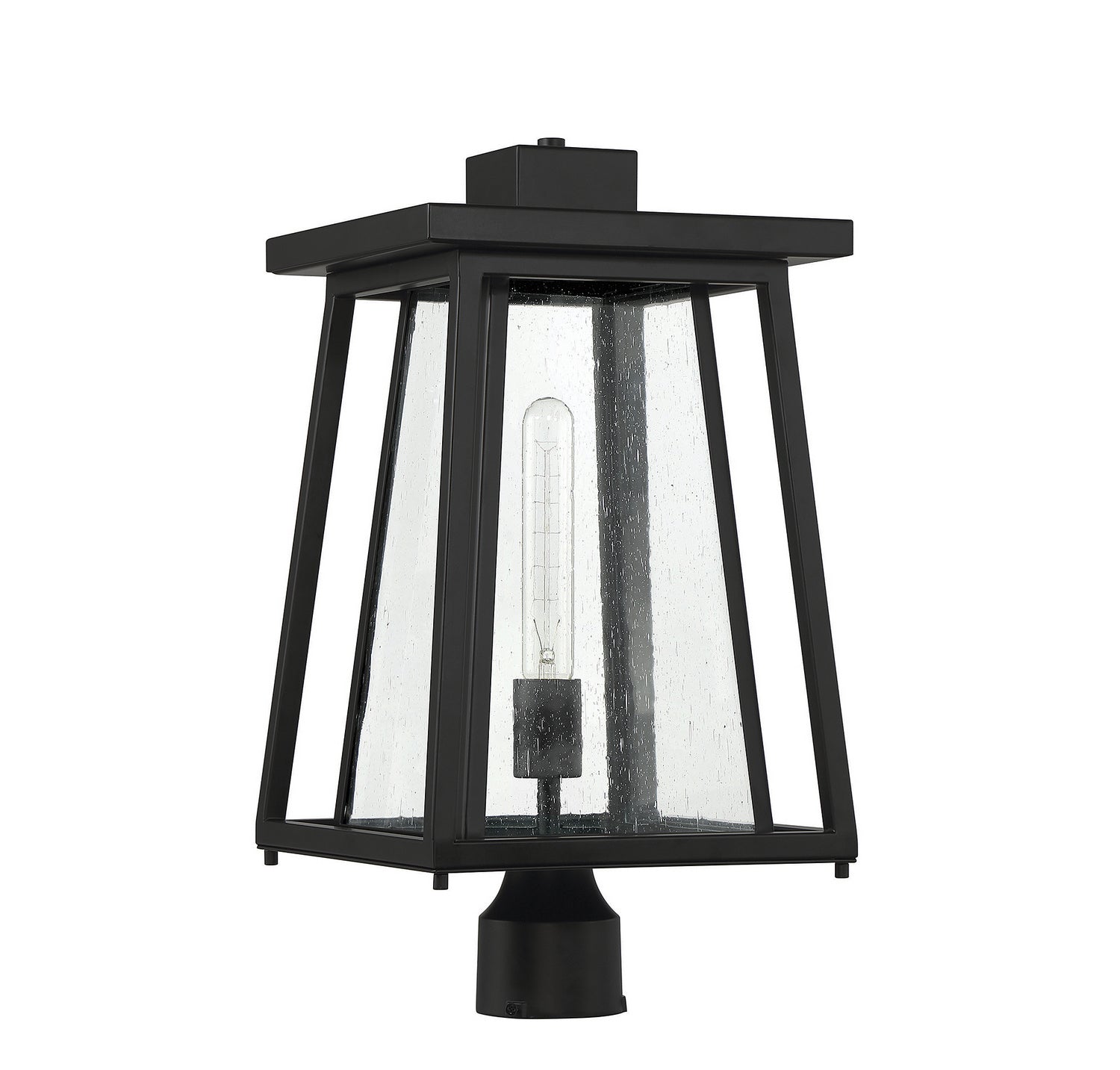 Lampadaire d'extérieur Denver One Light en noir mat