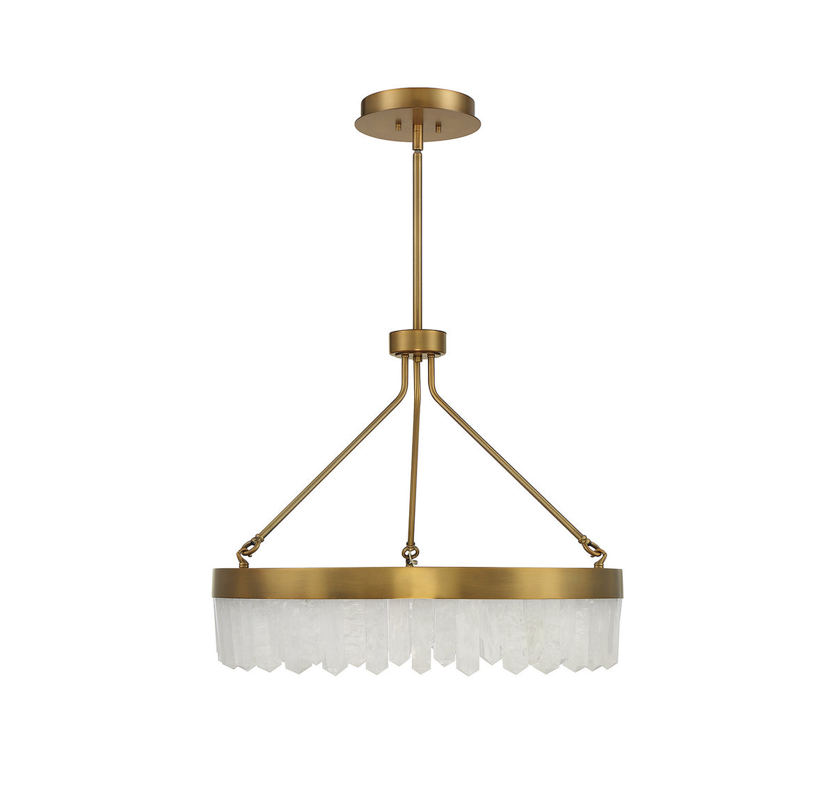 Landon LED Pendant in Warm Brass