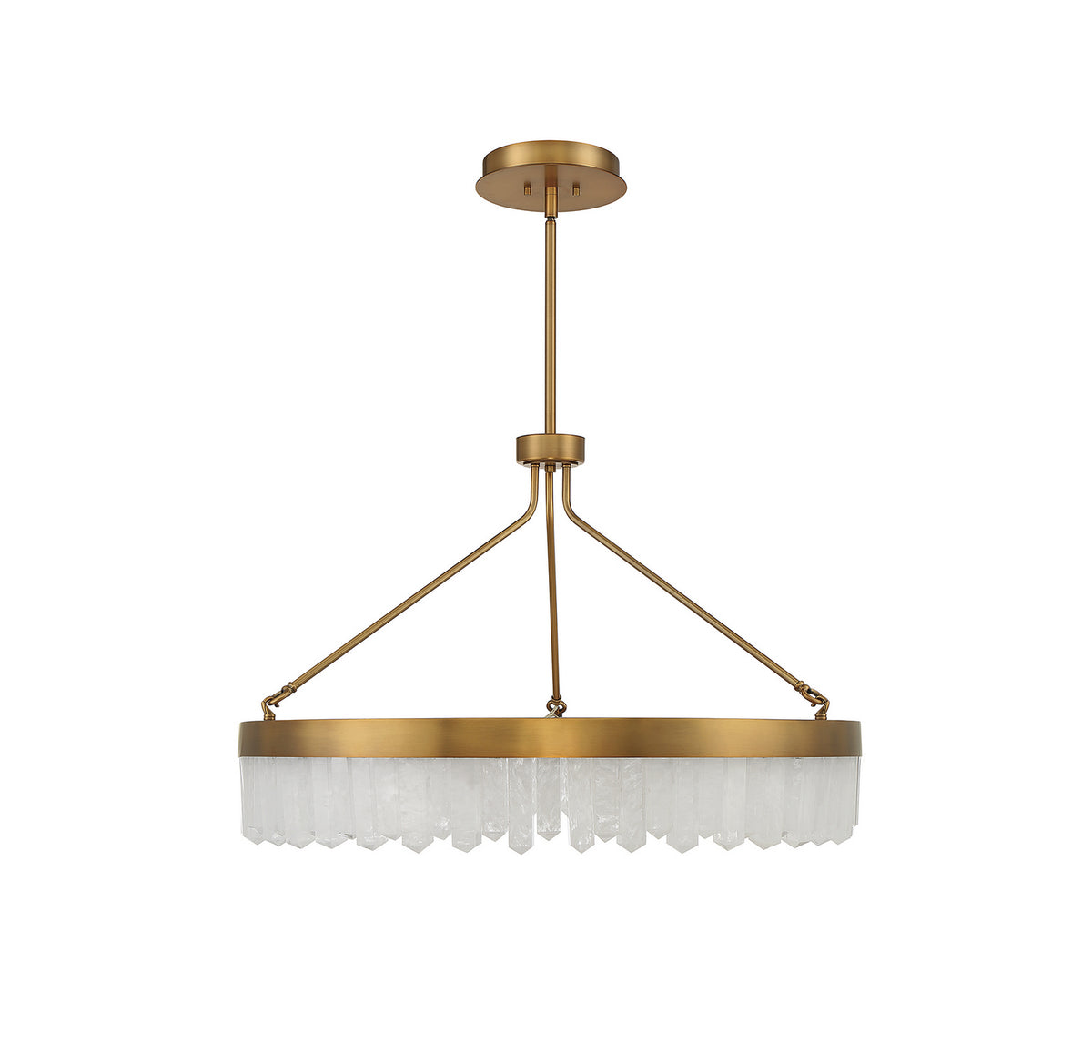 Landon LED Pendant in Warm Brass