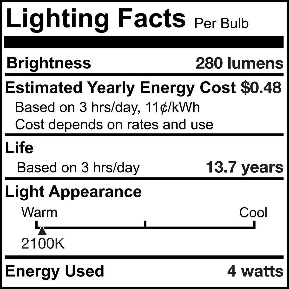 Fiesta Light Bulb in Amber