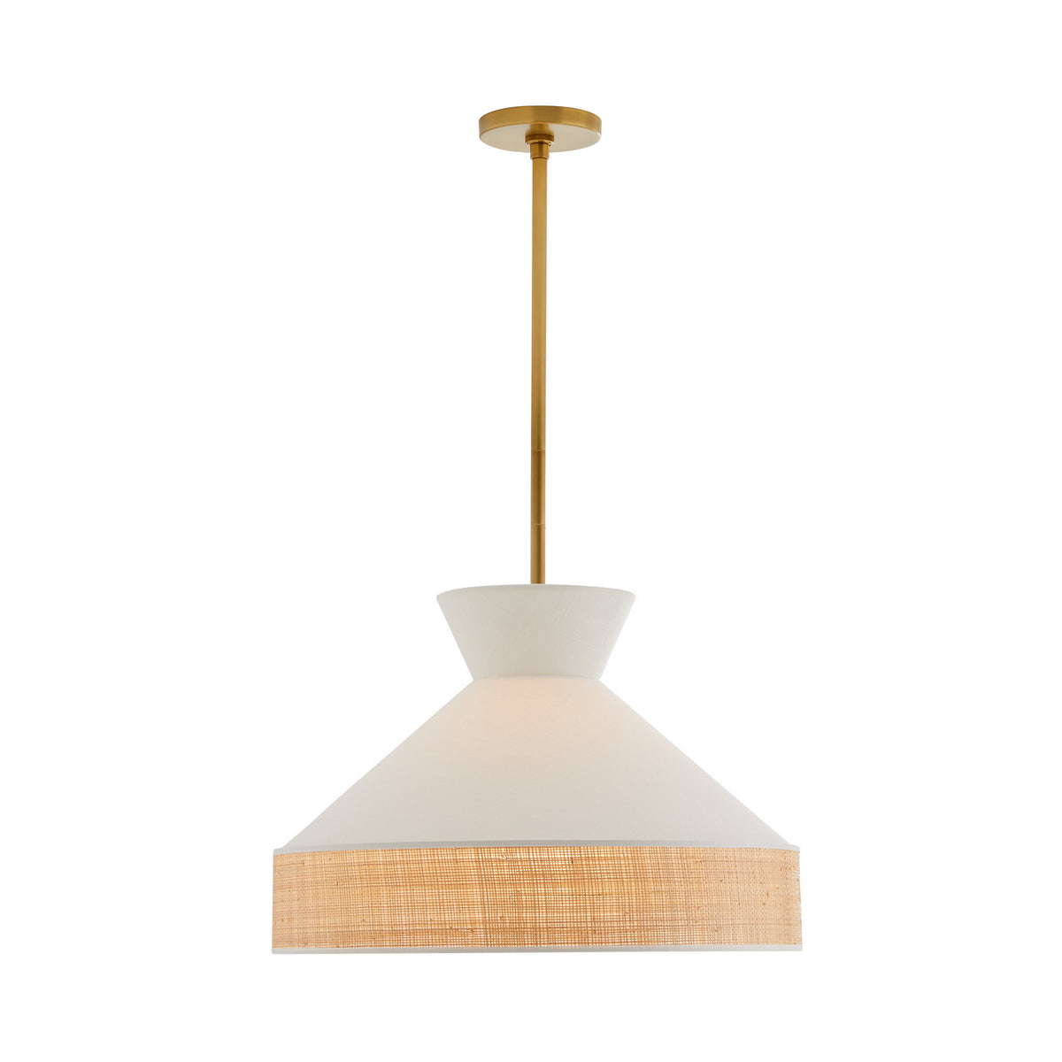 Malena One Light Pendant in White