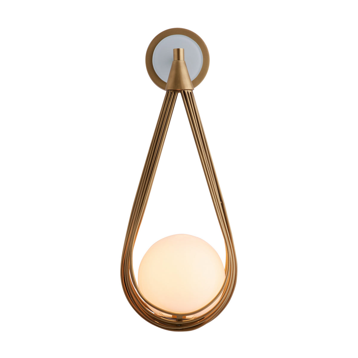 Ova One Light Wall Sconce in Antique Brass
