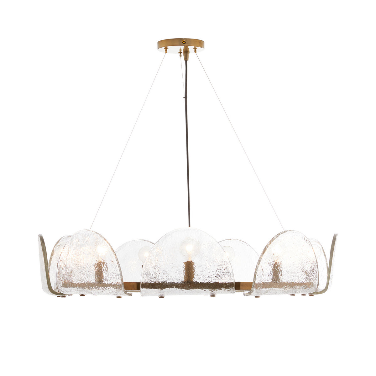 Mendez Nine Light Chandelier in Smoke Luster