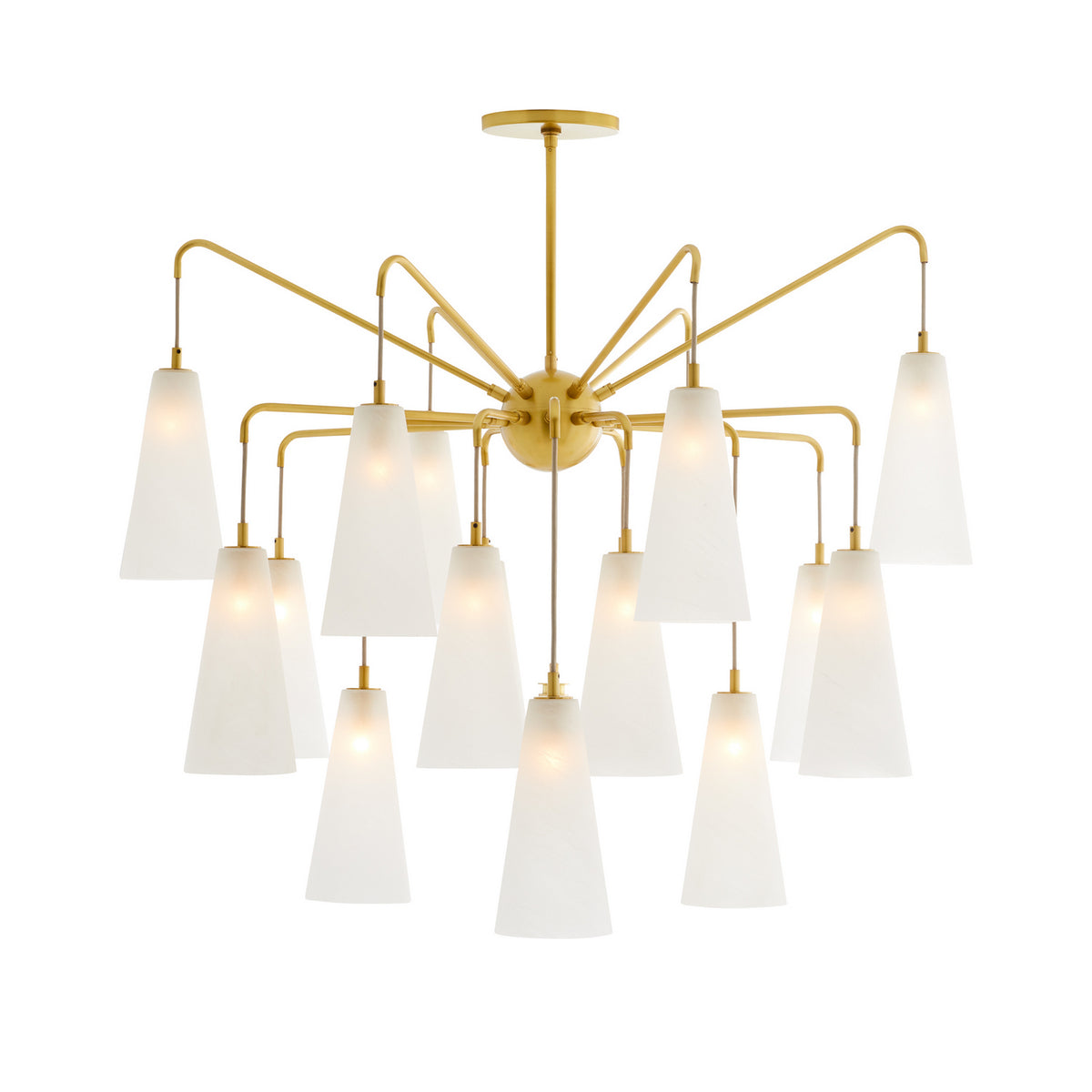 Mika 18 Light Chandelier in Opal Swirl
