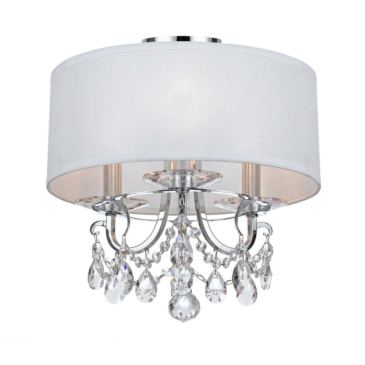 Othello Three Light Semi Flush Mount in Polished Chrome