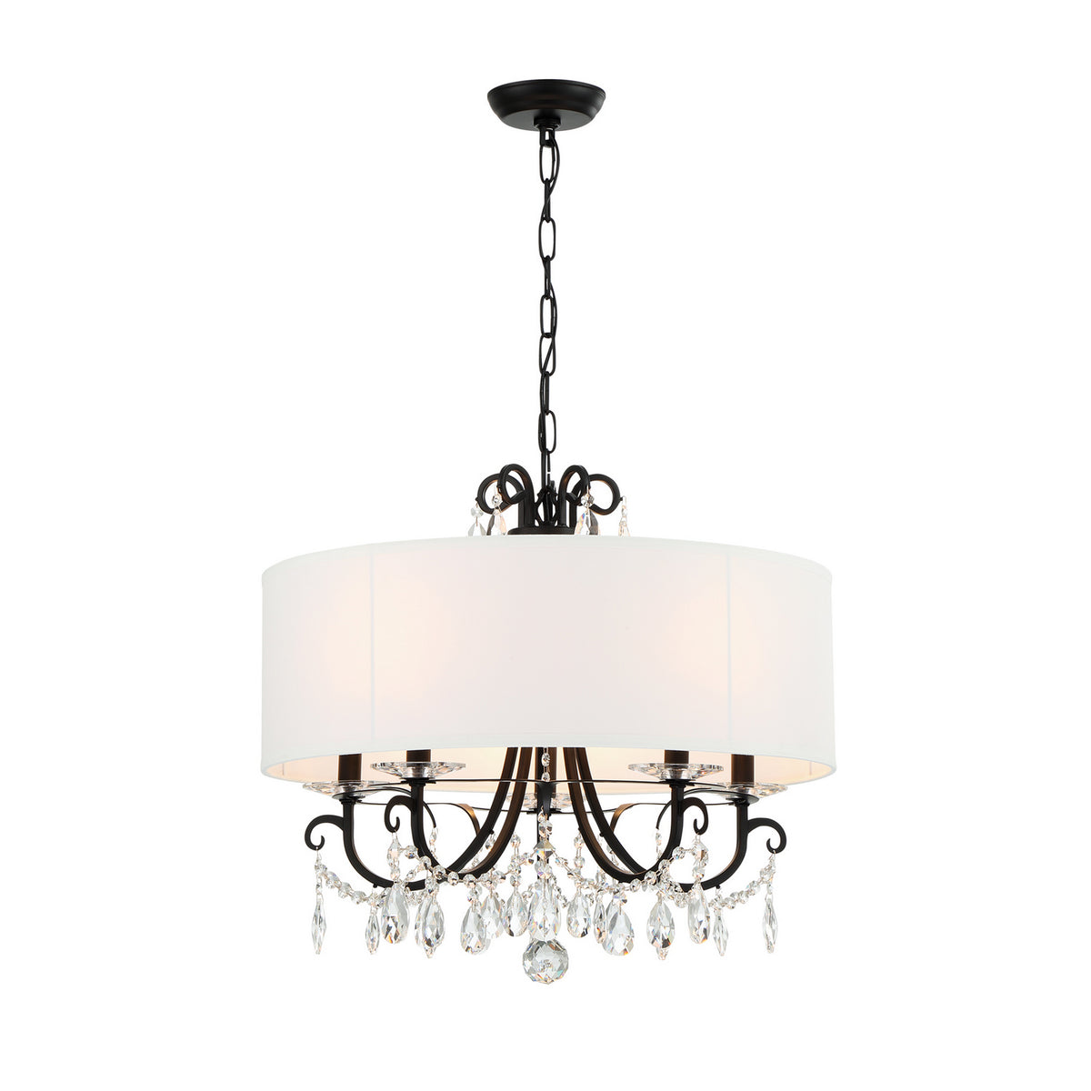 Othello Five Light Chandelier in Matte Black