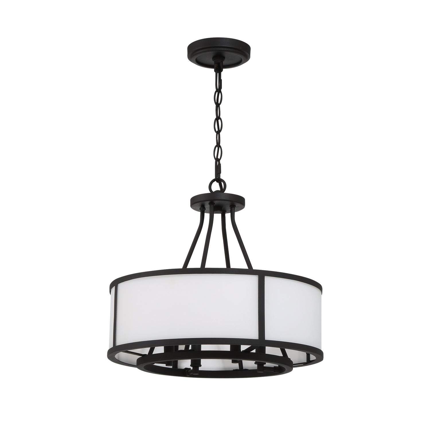 Lustre Bryant à quatre lumières, noir forgé
