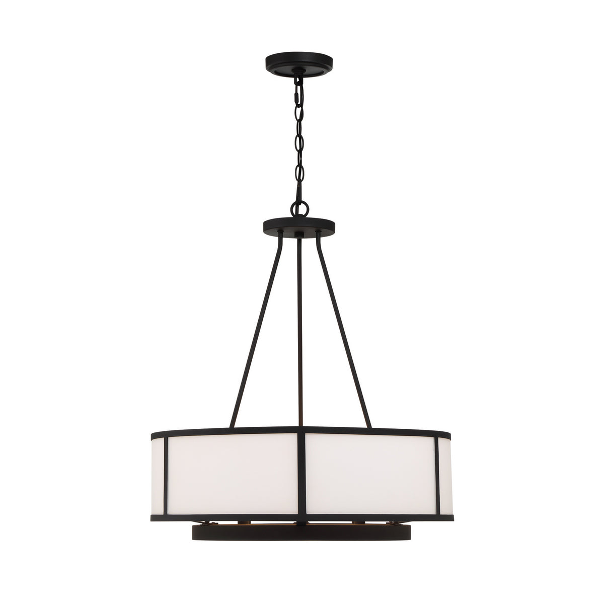 Bryant Six Light Chandelier in Black Forged