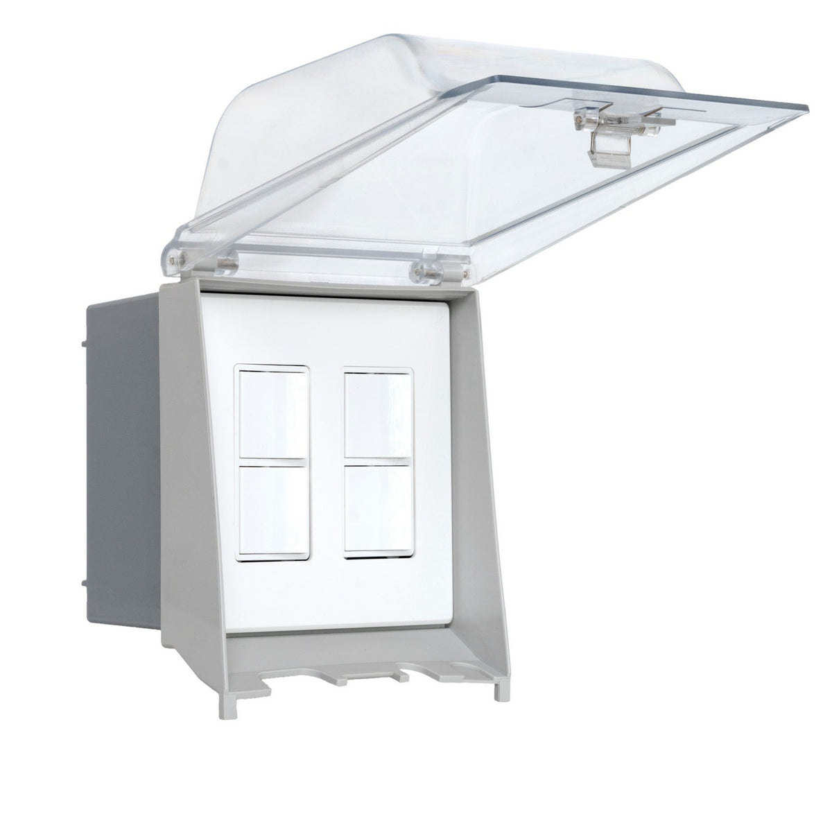 On/Off Switch Surface Mount Dual Duplex Stack Switch in White