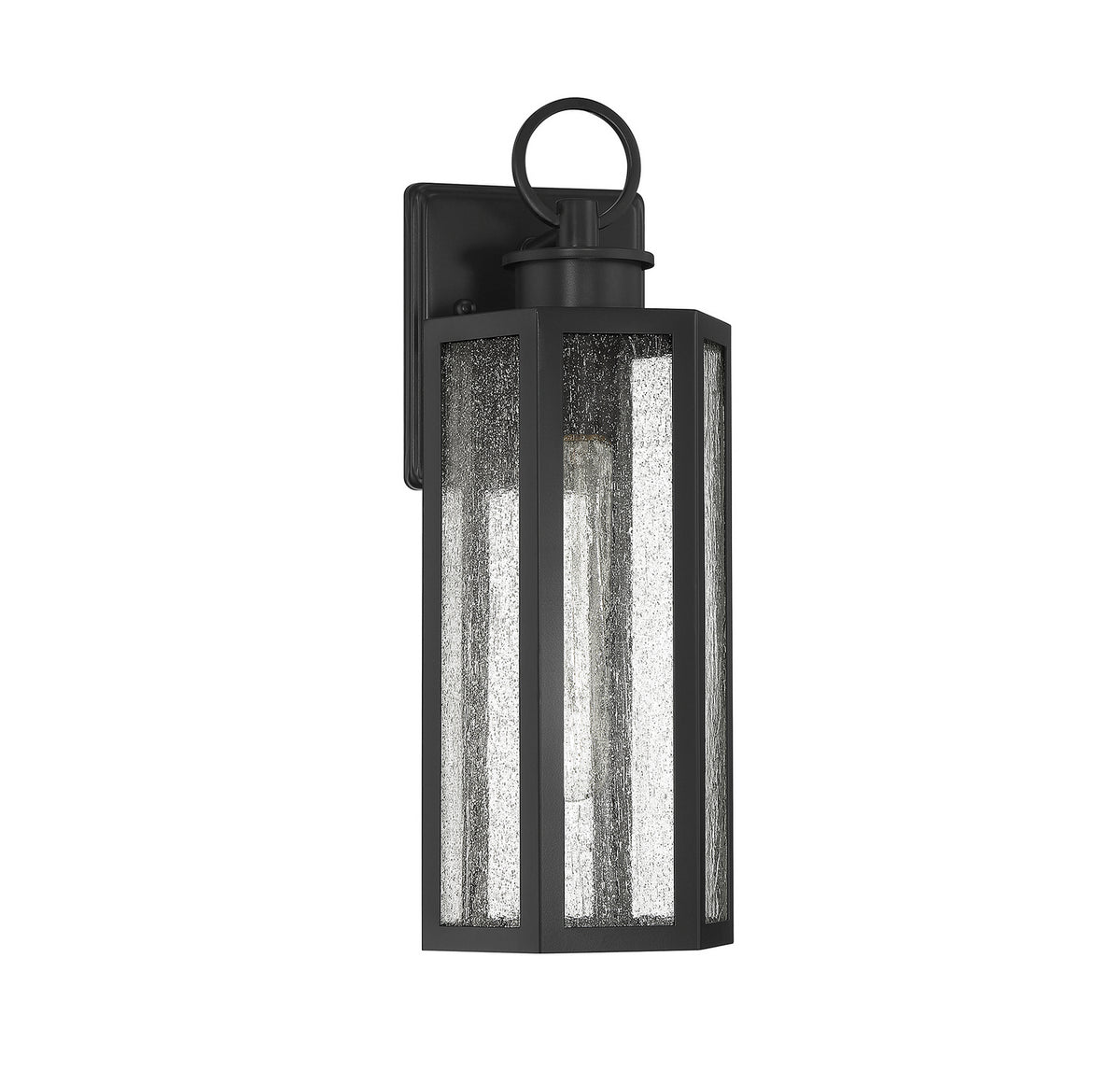 Hawthorne One Light Outdoor Wall Lantern in Black