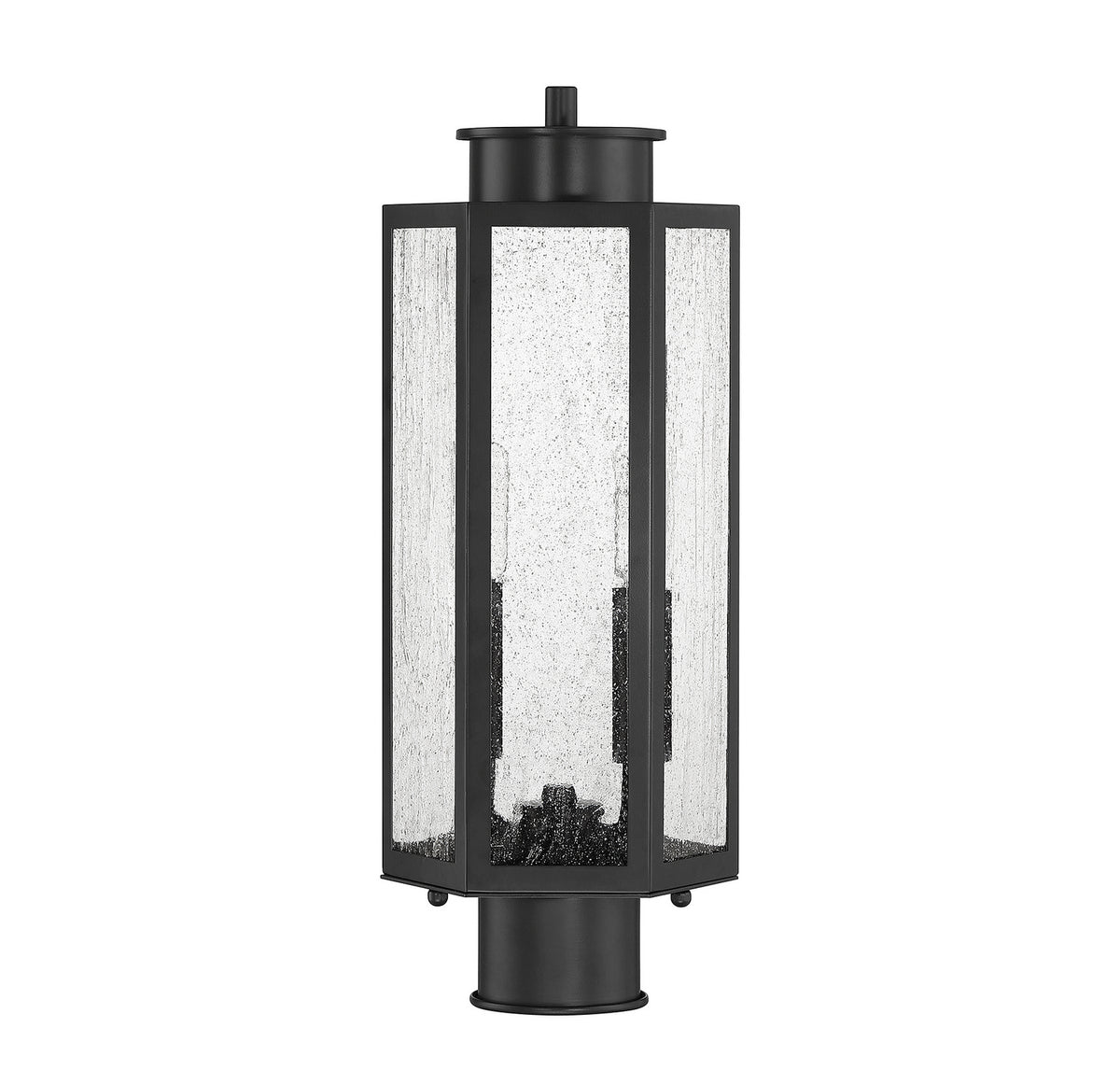 Hawthorne Two Light Outdoor Post Lantern in Black