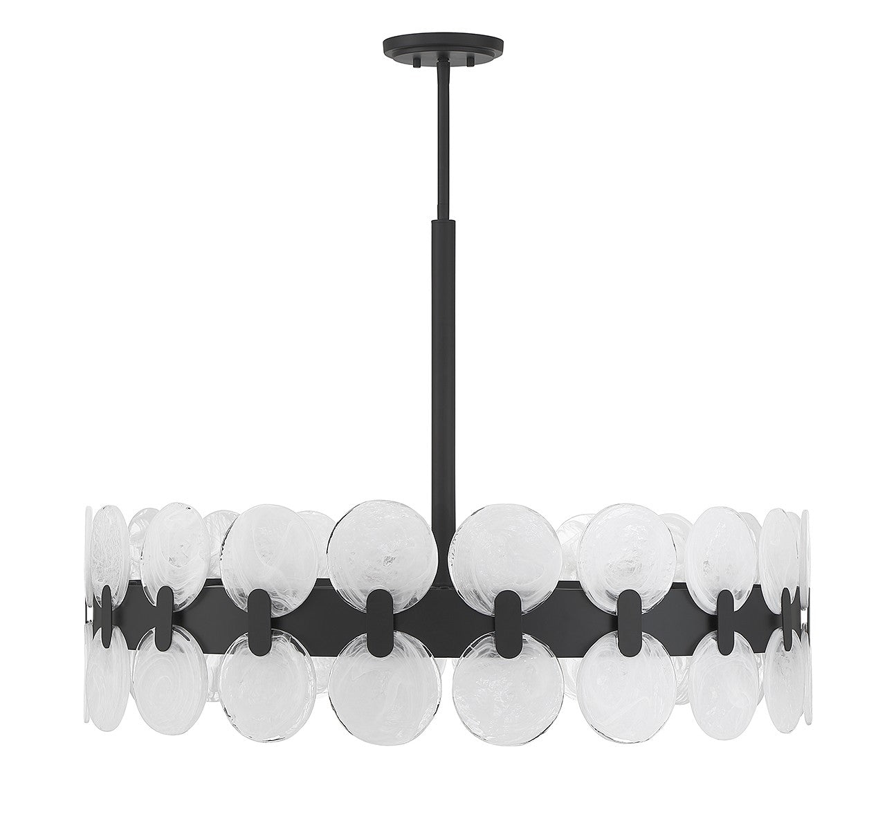 Lustre Boca à dix lumières en noir mat
