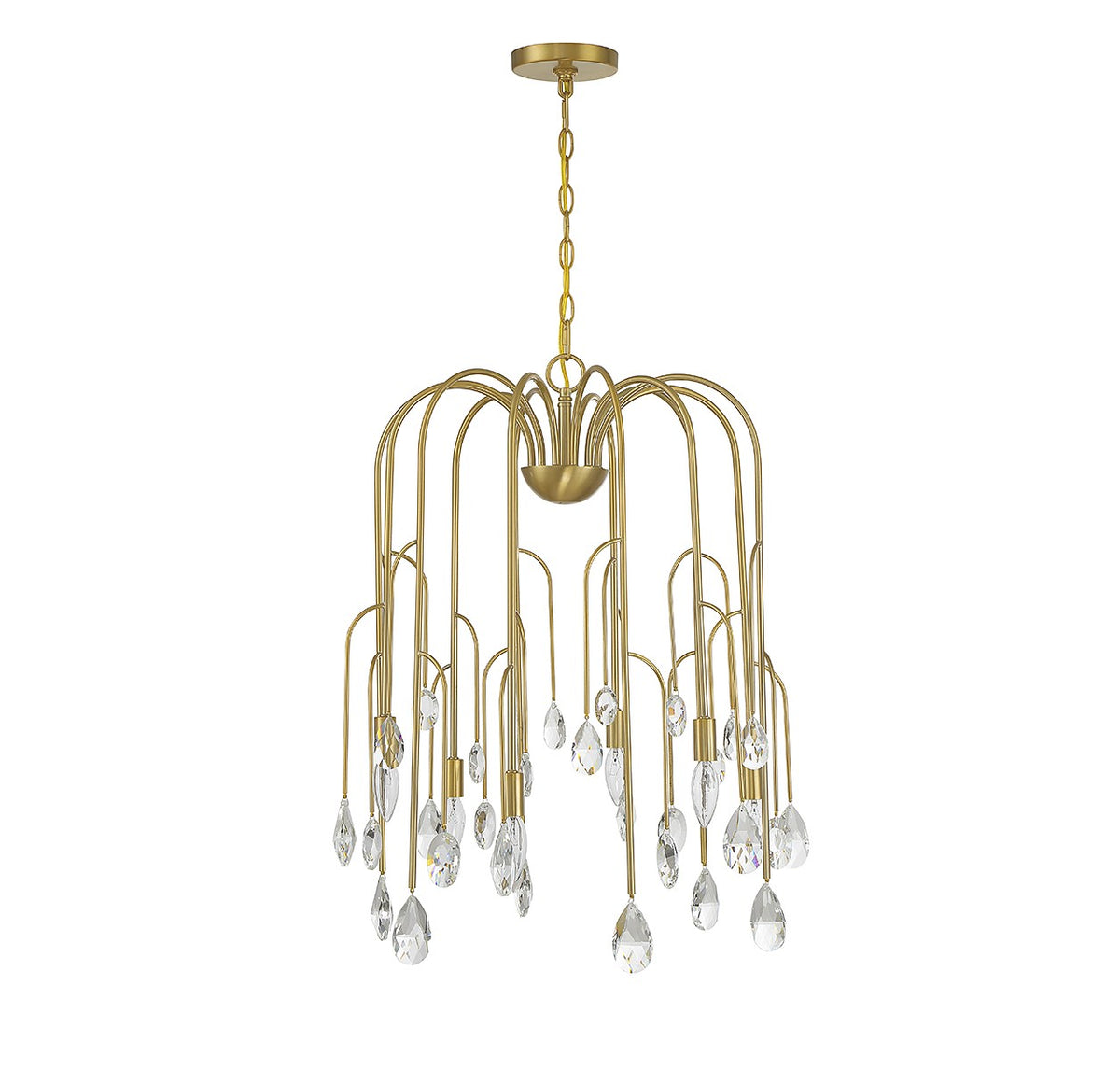 Lustre Anholt à six lumières en laiton Noble