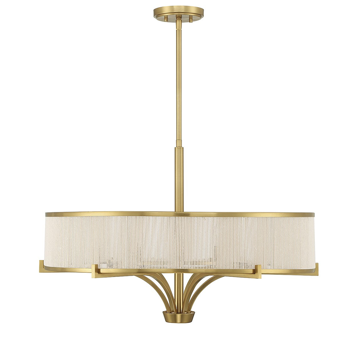 Wynwood Six Light Chandelier in Warm Brass