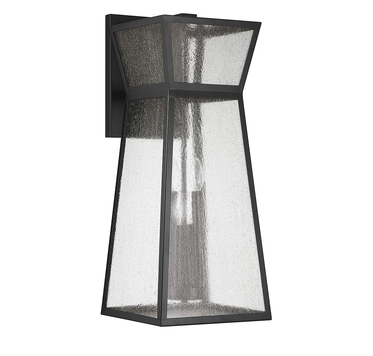 Applique murale extérieure Millford à quatre lumières, noir mat