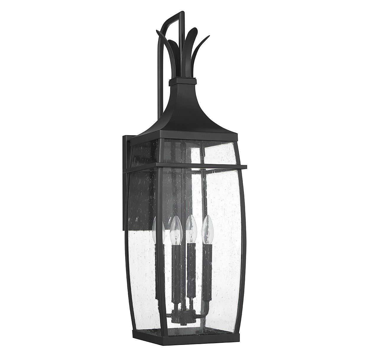 Montpelier Four Light Outdoor Wall Lantern in Matte Black