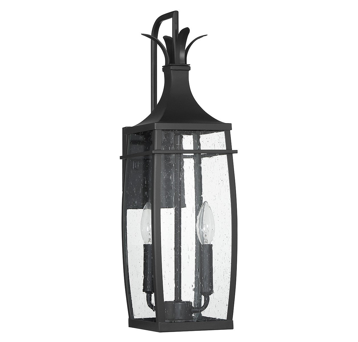 Applique murale d'extérieur Montpelier Two Light en noir mat