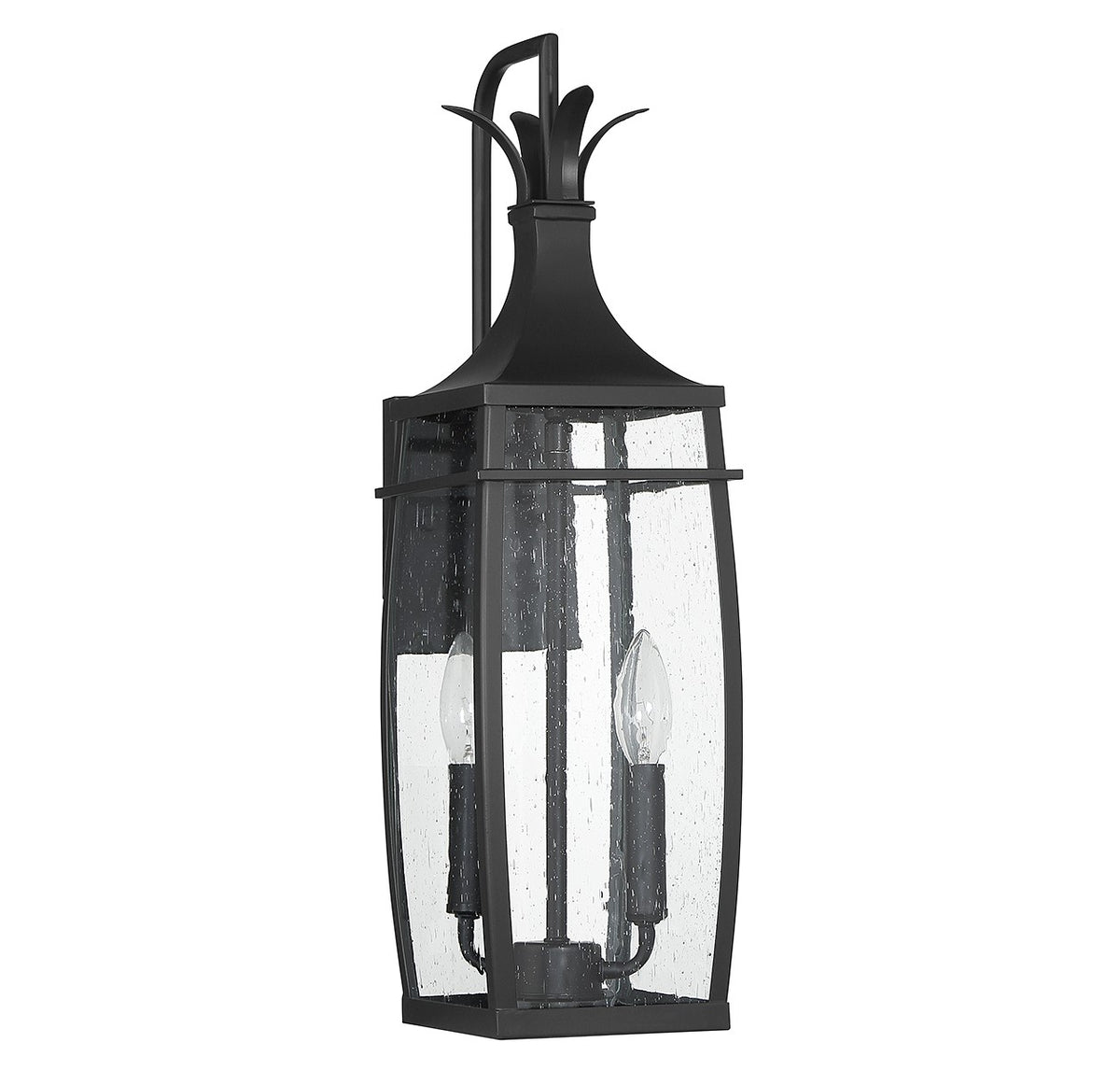 Applique murale d'extérieur Montpelier Two Light en noir mat