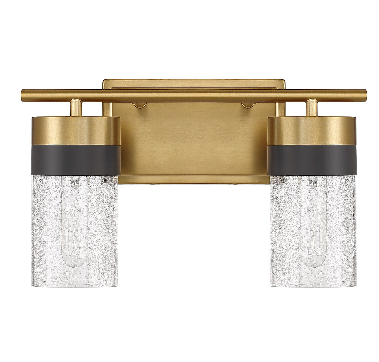 Meuble-lavabo Brickell Two Light en laiton chaud