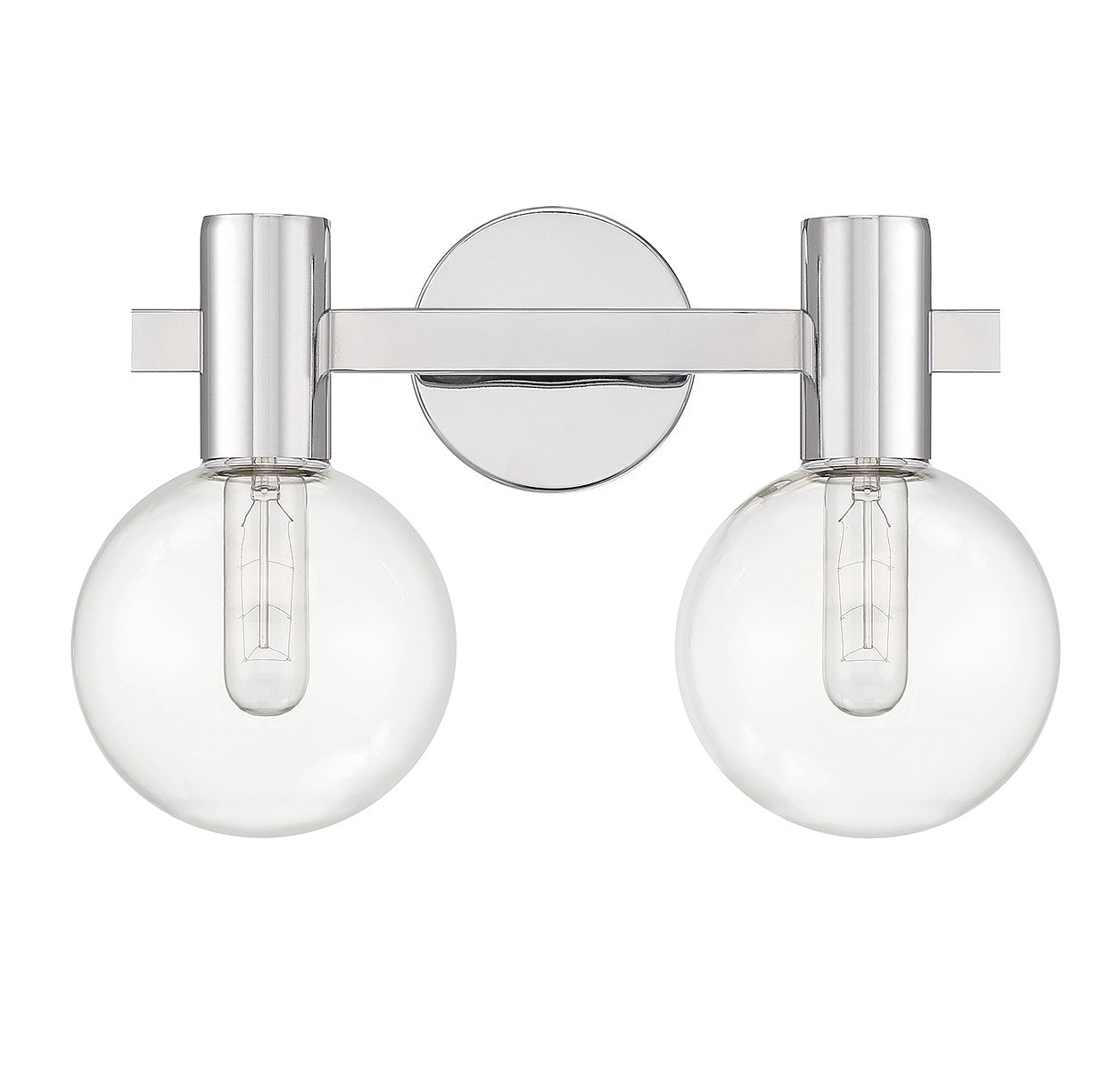 Applique murale deux lumières Wright pour salle de bain